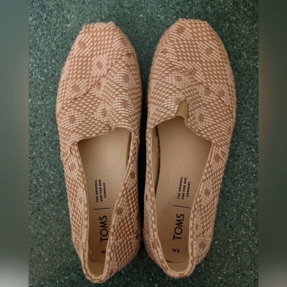 Toms woven flat espadrille sz 8 - Picture 1 of 6